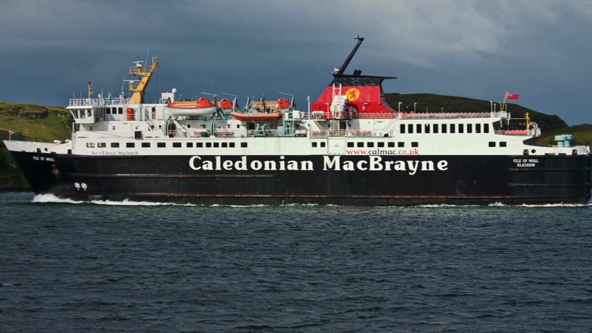 Calmac ferry on the Isle of Mull